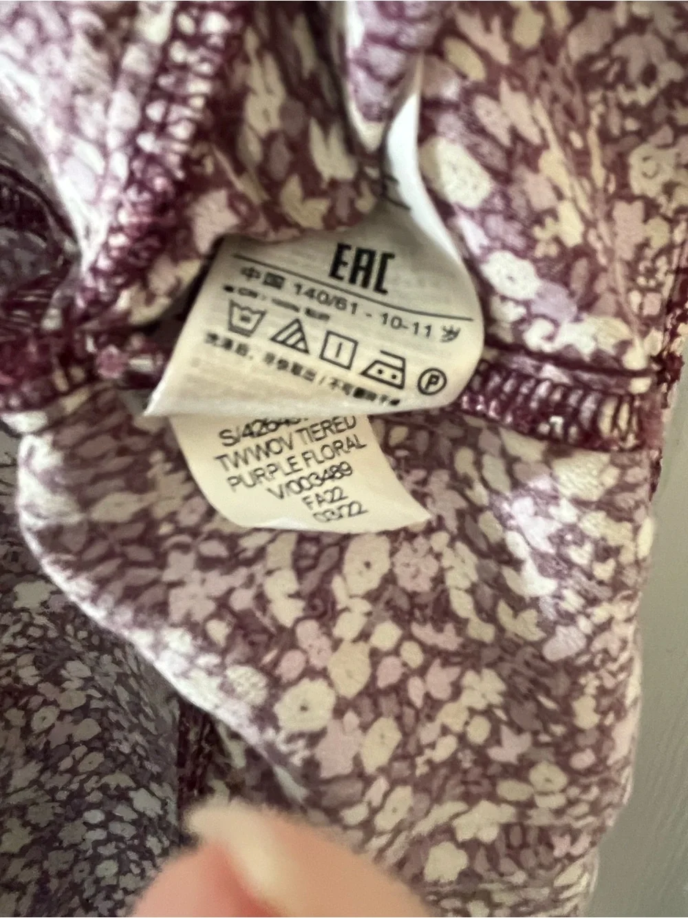 GAP Girls Floral Peplum Top - Plum & Cream